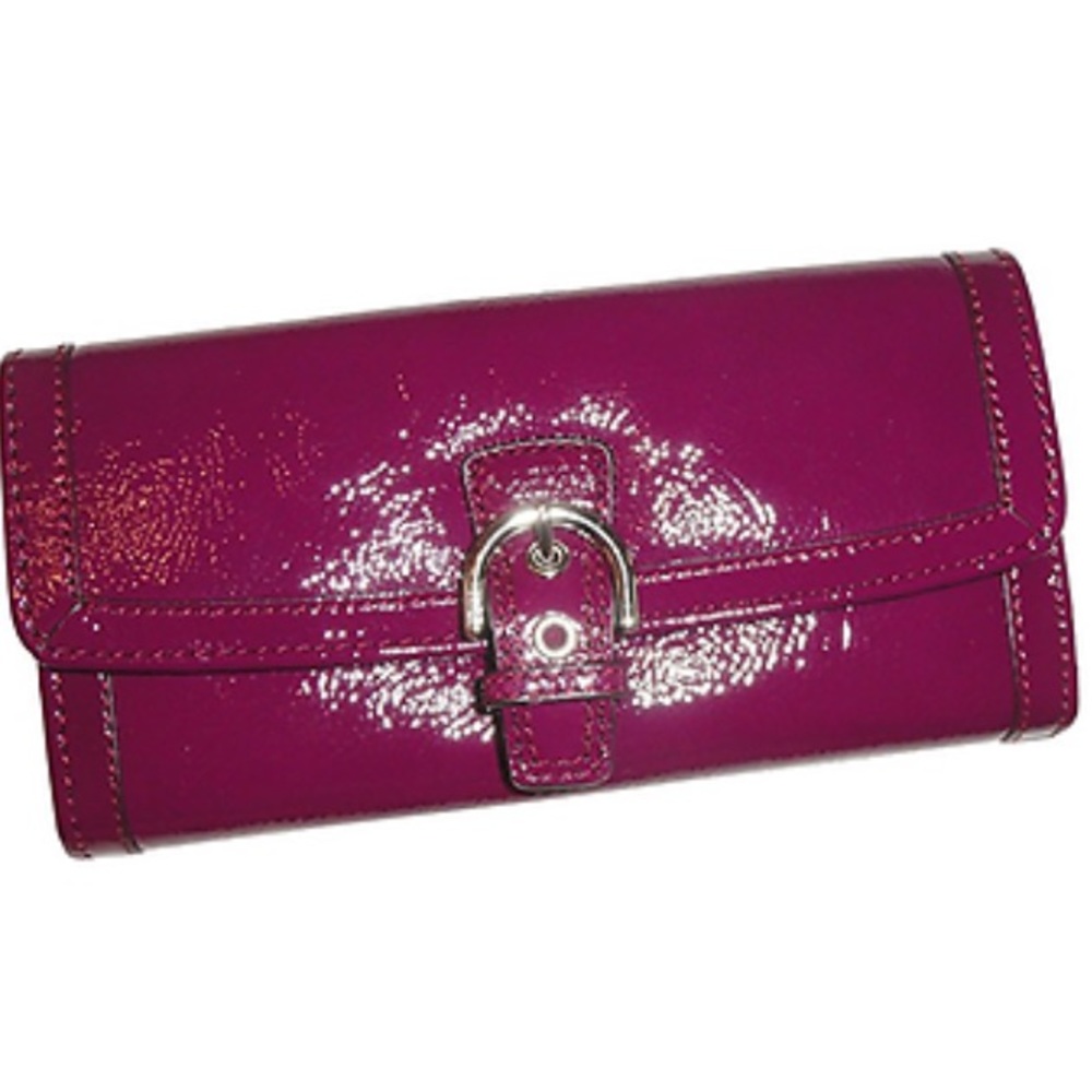 Coach Soho Buckle Slim Envelope Wallet F47785 PLUM
